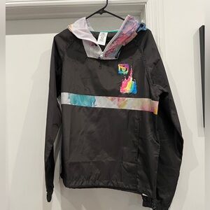 Disney Rainbow double lined raincoat/windbreaker with pockets and hood